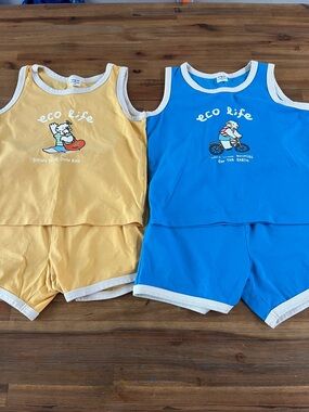 Kids Boys Matching Set Shorts and Tank Top Bundle of 2 Size 6